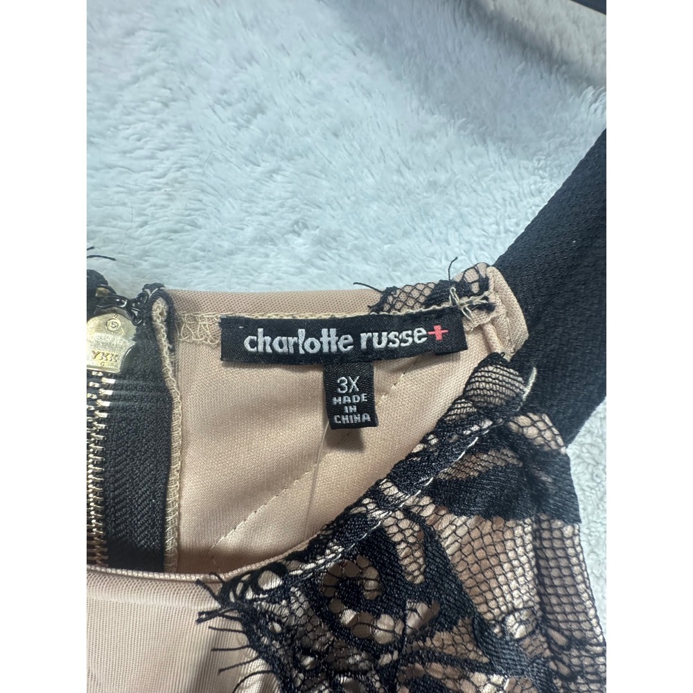 Charlotte Russe Plus Size 3X Black Lace Halter Jumpsuit RO-4817PLX NWT - Picture 3 of 11